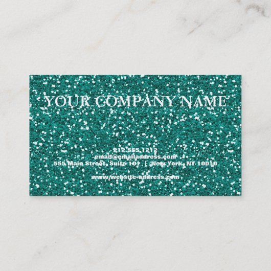 Elegant Glitter Credit Kaart Visitekaartje (Achterkant)