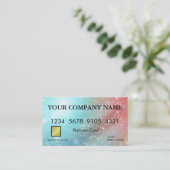 Elegant Glitter Credit Kaart Visitekaartje (Staand voorkant)