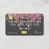 Elegant Glitter Credit Kaart Visitekaartje (Voorkant)