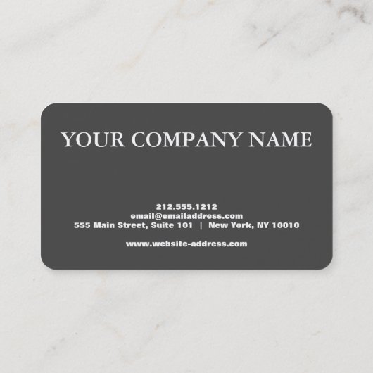 Elegant Glitter Credit Kaart Visitekaartje (Achterkant)