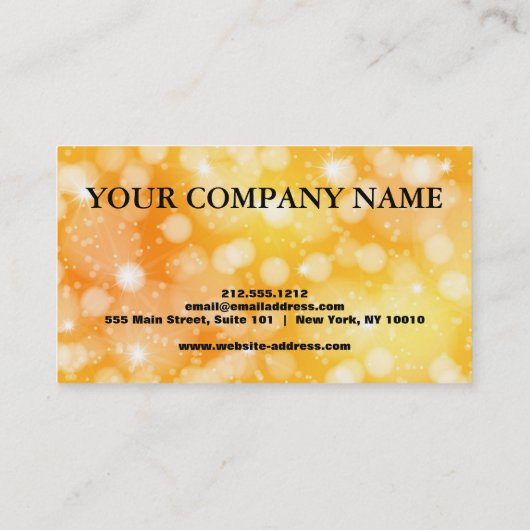 Elegant Glitter Credit Kaart Visitekaartje (Achterkant)