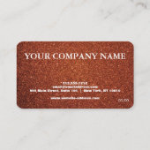 Elegant Glitter Credit Kaart Visitekaartje (Achterkant)