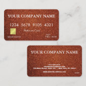 Elegant Glitter Credit Kaart Visitekaartje (Voorkant / Achterkant)