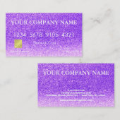 Elegant Glitter-creditcard Visitekaartje (Voorkant / Achterkant)