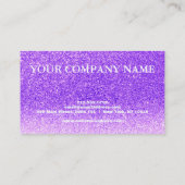 Elegant Glitter-creditcard Visitekaartje (Achterkant)
