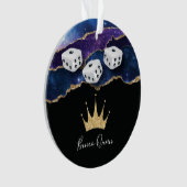 Elegant Glitter Crown Bunco Queen Ornament (voorkant)