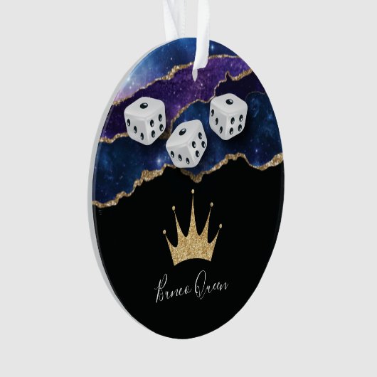 Elegant Glitter Crown Bunco Queen Ornament (voorkant)