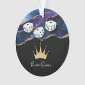 Elegant Glitter Crown Bunco Queen Ornament (voorkant)