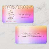 Elegant Glitter Cupcake,Sweets,Bakery Ombre Visitekaartje (Voorkant / Achterkant)