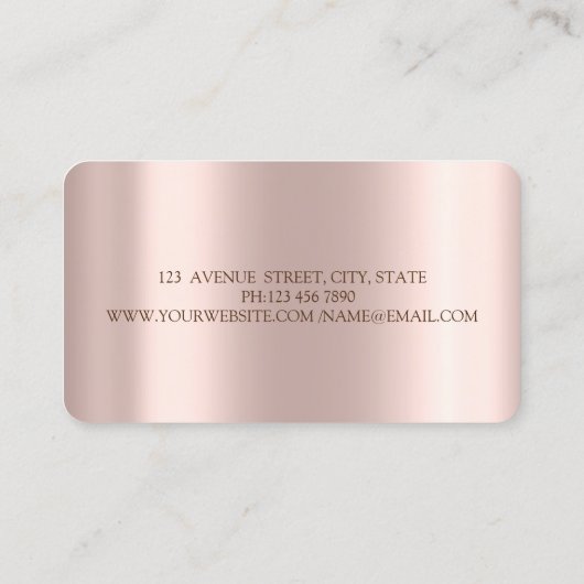 Elegant Glitter Cupcake, Sweets, Bakkerij Visitekaartje (Achterkant)