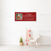 Elegant Glitter Custom Photo Retirement Party Ban Spandoek (Insitu)