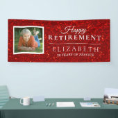 Elegant Glitter Custom Photo Retirement Party Ban Spandoek (Beurs)