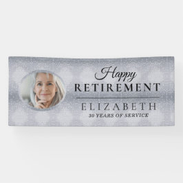 Elegant Glitter Custom Photo Retirement Party Spandoek