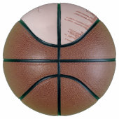 Elegant Glitter Drift Roos Gold Monogram Script Basketbal (Rechts)