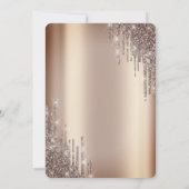 Elegant Glitter Drips, Afstudeerder Pet Diploma Af Kaart (Achterkant)