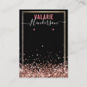 Elegant Glitter Earring Display Visitekaartje (Voorkant)