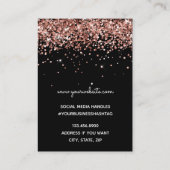 Elegant Glitter Earring Display Visitekaartje (Achterkant)