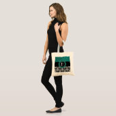 Elegant Glitter en Damask Patroon met Monogram Tote Bag (Voorkant (model))