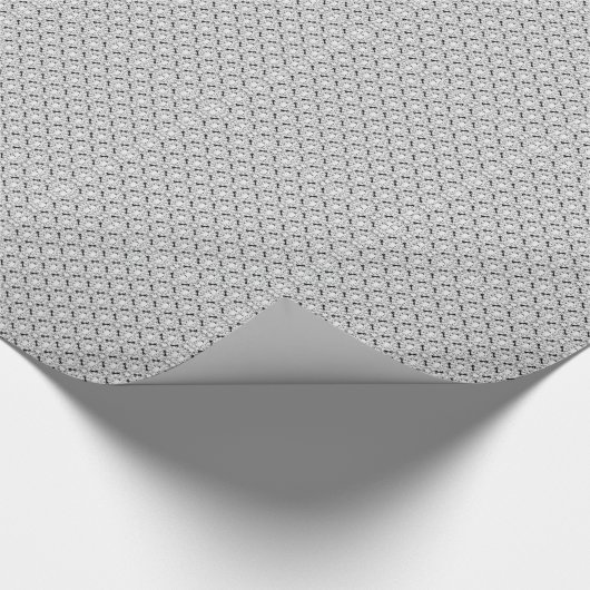 Elegant Glitter Encrusted White Diamonds Pattern Cadeaupapier (Hoek)