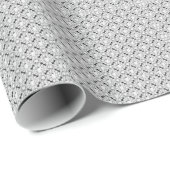 Elegant Glitter Encrusted White Diamonds Pattern Cadeaupapier (Rol Hoek)
