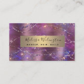 Elegant Glitter Faux Folie Lavender Girly Visitekaartje (Voorkant)