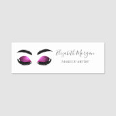 Elegant Glitter Faux Lashes, Makeup kunstenaar Naamplaatje (Voorkant)