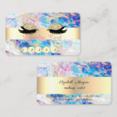 Elegant Glitter Faux Lashes Opal Klantenkaartje (Voorkant / Achterkant)