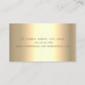 Elegant Glitter Feather Notary Bokeh Gold Visitekaartje (Achterkant)