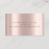 Elegant Glitter Feather Notary Roos Gold Diamonds Visitekaartje (Achterkant)