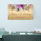 Elegant Glitter Flowers Diamonds Gold Dag Spandoek (Beurs)