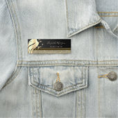 Elegant Glitter, Girl Face Silhouette, Makeup kuns Naamplaatje (In situ)