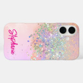 Elegant Glitter Girly Pink Case-Mate iPhone Case (Achterkant (horizontaal))