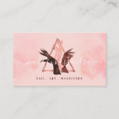 Elegant Glitter Glam Nail Art Hands Manicure Salon Visitekaartje (Voorkant)