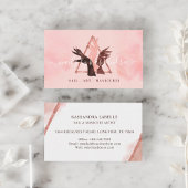 Elegant Glitter Glam Nail Art Hands Manicure Salon Visitekaartje