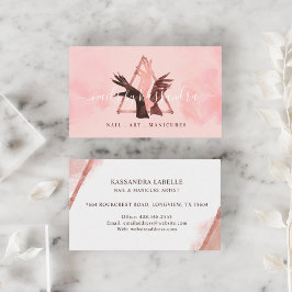 Elegant Glitter Glam Nail Art Hands Manicure Salon Visitekaartje