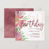 Elegant Glitter Gold Calligraphy Birthday (Voorkant / Achterkant)