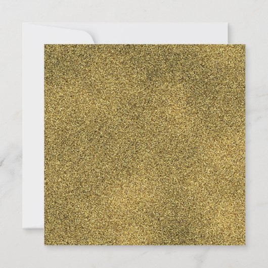 Elegant Glitter Gold Calligraphy Birthday (Achterkant)
