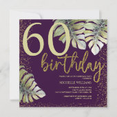 Elegant Glitter Gold Calligraphy Birthday (Voorkant)