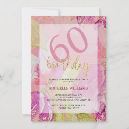 Elegant Glitter Gold Calligraphy Birthday Kaart