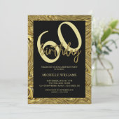 Elegant Glitter Gold Calligraphy Birthday Kaart (Staand voorkant)