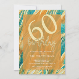Elegant Glitter Gold Calligraphy Birthday Kaart