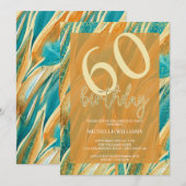 Elegant Glitter Gold Calligraphy Birthday Kaart (Voorkant / Achterkant)