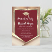 Elegant Glitter Gold Diamonds Afstuderen Kaart (Staand voorkant)