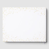 Elegant glitter gold en blush jurk quinceañera gastenboek (Achterkant)