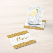 Elegant Glitter Gold Girly Bunco Party Napkins Kartonnen Onderzetters (Insitu)