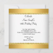 Elegant Glitter Gold Glamor Chandelier Party Kaart (Achterkant)