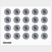 Elegant Glitter Gold Monogram Envelope Seal Ronde Sticker (Vel)