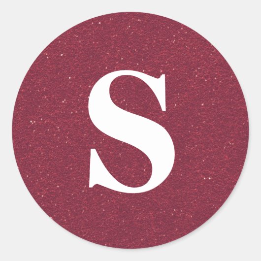 Elegant Glitter Gold Monogram Envelope Seal Ronde Sticker (Voorkant)