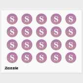 Elegant Glitter Gold Monogram Envelope Seal Ronde Sticker (Vel)