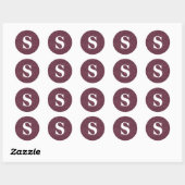 Elegant Glitter Gold Monogram Envelope Seal Ronde Sticker (Vel)